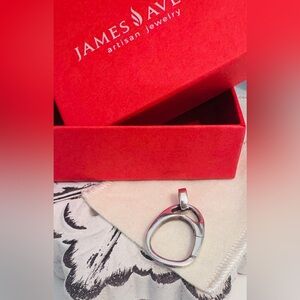 James Avery Silver Charm Holder with box